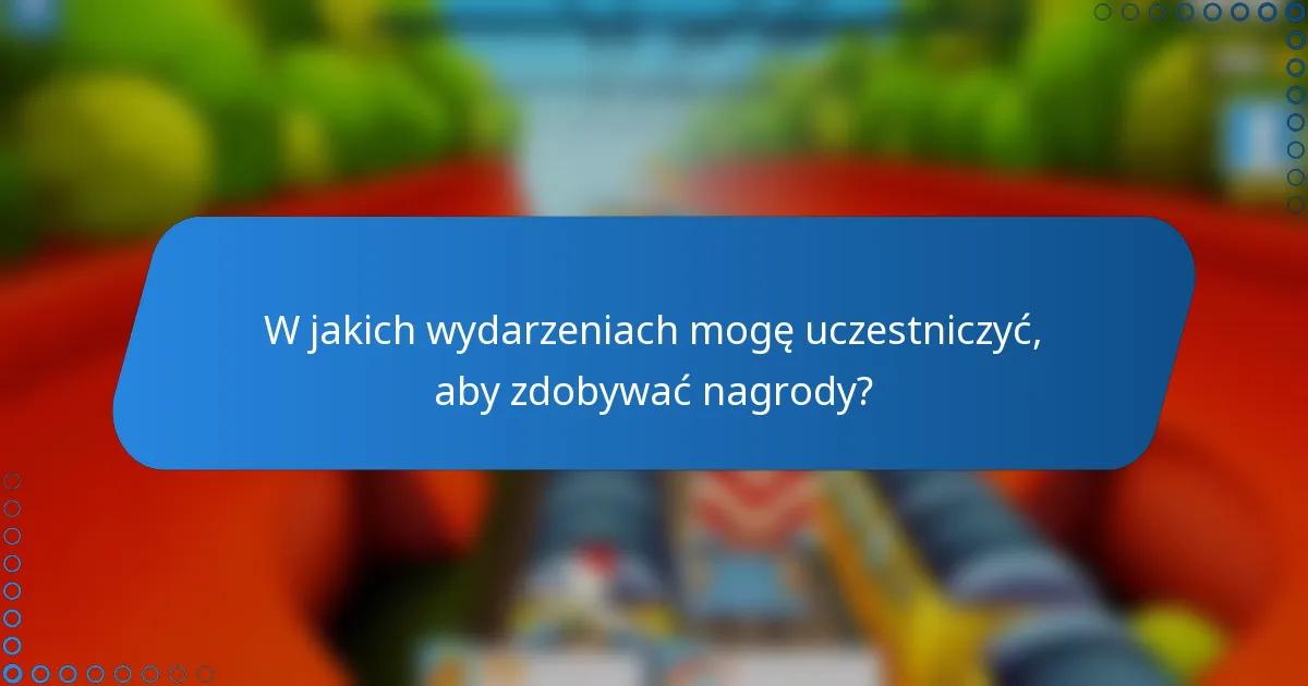 W jakich wydarzeniach mogę uczestniczyć, aby zdobywać nagrody?